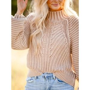Free People Sweetheart Sweater Sand Castle XS